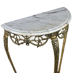 Консоль из бронзы с мраморной столешницей Mademoiselle De Console варинант исполнения - 1 | Loft Concept в Сочи