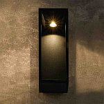 Уличный настенный светильник прямоугольной формы черного цвета Geometric Glow варинант исполнения - 2 | Loft Concept в Сочи