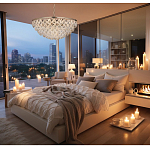 Люстра с каскадом из подвесных прозрачных элементов Attractiveness варинант исполнения - 3 | Loft Concept в Сочи