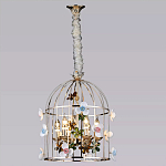 Люстра в виде клетки с цветами Flower Cell варинант исполнения - 3 | Loft Concept в Сочи