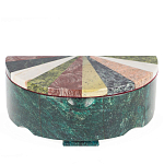 Шкатулка с мозаикой из натурального камня змеевик Stone Casket варинант исполнения - 1 | Loft Concept в Сочи
