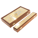 Нарды настольные из натурального камня лазурит и долерит Backgammon from Stone варинант исполнения - 12 | Loft Concept в Сочи