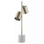 Настольная лампа золотистая на белом мраморном основании Streams of Light варинант исполнения - 3 | Loft Concept в Сочи