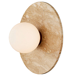 Бра в виде диска с плафоном из матового белого стекла Marble Glow варинант исполнения - 2 | Loft Concept в Сочи