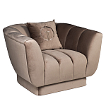 Дизайнерское кресло мягкое из серого велюра Serenity варинант исполнения - 1 | Loft Concept в Сочи