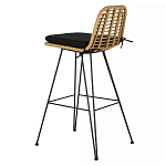 Стул барный с ротанговым плетением Half Bar Chair with Wicker без подлокотников варинант исполнения - 1 | Loft Concept в Сочи