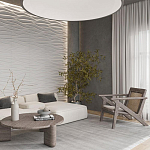 Гипсовая 3D панель с принтографией PM-01 варинант исполнения - 2 | Loft Concept в Сочи