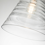 Подвесной светильник с прозрачным рельефным стеклянным плафоном в форме конуса Feiss варинант исполнения - 3 | Loft Concept в Сочи
