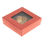 Зеркало карманное складное круглое из натурального камня Оникс в подарочной упаковке Silver Stone Mirrors варинант исполнения - 4 | Loft Concept в Сочи