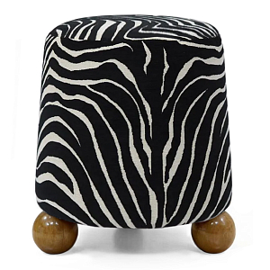 Пуф Wakonda обивка ZEBRA с Круглыми ножками 