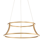 Люстра золотого цвета с 2-мя светодиодными кольцами Eurofase варинант исполнения - 1 | Loft Concept в Сочи