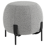 Пуф в ткани букле серого цвета Pikelet варинант исполнения - 1 | Loft Concept в Сочи