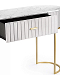 Консоль овальная на золотистых фигруных ножках Wall Console варинант исполнения - 3 | Loft Concept в Сочи