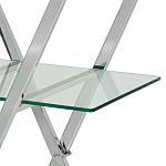 Стеллаж со стеклянными полками на стальном каркасе X-ray варинант исполнения - 4 | Loft Concept в Сочи