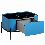 Тумба прикроватная чёрно-голубая с  ящиком Blue Cabinet варинант исполнения - 2 | Loft Concept в Сочи