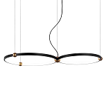 Люстра подвесная светодиодная черный металл Ring Horizontal варинант исполнения - 8 | Loft Concept в Сочи