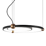 Люстра подвесная светодиодная черный металл Ring Horizontal варинант исполнения - 1 | Loft Concept в Сочи
