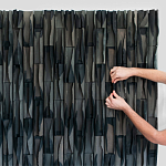 Современное Объемное Панно на стену Horizontal rhythmic waves варинант исполнения - 2 | Loft Concept в Сочи