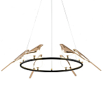 Подвесной светильник с декором в виде птиц Birds Ring Hanging Lamp варинант исполнения - 1 | Loft Concept в Сочи