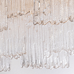 Люстра подвесная прямоугольная из рифленого стекла Fluted Glass Chandelier варинант исполнения - 1 | Loft Concept в Сочи