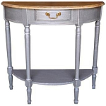Полукруглая консоль в стиле прованс серая Margery Provence Grey Console варинант исполнения - 1 | Loft Concept в Сочи