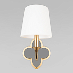 Бра с белым текстильным абажуром и фигурным основанием с зеркальной вставкой Vitorino варинант исполнения - 5 | Loft Concept в Сочи