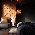 Гипсовая 3D панель с принтографией PM-105 варинант исполнения - 1 | Loft Concept в Сочи