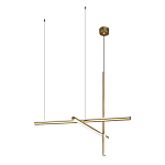 Люстра с 3-мя  пересекающимися цилиндрическими плафонами на тонких тросах Trumpet tube варинант исполнения - 2 | Loft Concept в Сочи