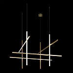 Люстра с 8-ю пересекающимися цилиндрическими плафонами на тонких тросах Trumpet tube варинант исполнения - 7 | Loft Concept в Сочи