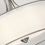 Люстра подвесная с двойным круглым плафоном из органзы и матового стекла Kichler варинант исполнения - 3 | Loft Concept в Сочи