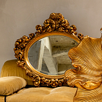 Зеркало настенное золотое с ажурным резным орнаментом Classic Ornament Mirror варинант исполнения - 3 | Loft Concept в Сочи