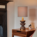 Настольная лампа с белым цилиндрическим абажуром на фигурном основании из полусфер Bewitchment варинант исполнения - 1 | Loft Concept в Сочи