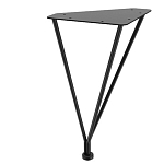 Стол журнальный c коричневой круглой столешницей на четырех черных ножках Charm Coffee Table варинант исполнения - 3 | Loft Concept в Сочи