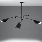 Потолочный светильник с подвижными плафонами Aracea Black Ceiling Lamp варинант исполнения - 2 | Loft Concept в Сочи