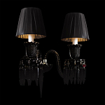 Бра с двумя черными абажурами и декоративными подвесками Lustre Reverie варинант исполнения - 3 | Loft Concept в Сочи