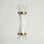 Подвесной светильник с цилиндрическим плафоном из прозрачных стеклянных трубок Nembus варинант исполнения - 5 | Loft Concept в Сочи