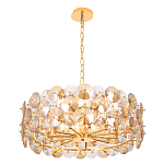 Люстра круглая золотого цвета с круглыми хрустальным элементами Solyria варинант исполнения - 4 | Loft Concept в Сочи