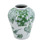 Ваза с зелеными цветочными и птичьими мотивами Vase Inspired by Nature варинант исполнения - 2 | Loft Concept в Сочи