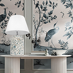 Настольная лампа цилиндрическая с цветочной росписью Lamp Flower Painting варинант исполнения - 6 | Loft Concept в Сочи