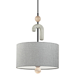 Люстра с серым тканевым плафоном Flourish варинант исполнения - 1 | Loft Concept в Сочи
