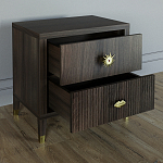 Тумба прикроватная с двумя ящиками Elsa Dreams Walnut варинант исполнения - 2 | Loft Concept в Сочи