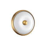 Бра круглое с матовым стеклянным плафоном и металлической окантовкой Soft Halo варинант исполнения - 3 | Loft Concept в Сочи