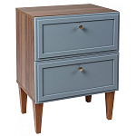 Тумба прикроватная серая из массива бука с 2-мя ящиками Wenge Light варинант исполнения - 1 | Loft Concept в Сочи