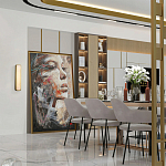 Бра в металлическом корпусе с рассеивателем из бежевого алебастра Cryptocrystalline Stone варинант исполнения - 2 | Loft Concept в Сочи