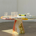 Дизайнерский журнальный стол с цветным орнаментом Unyly варинант исполнения - 2 | Loft Concept в Сочи