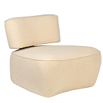 Кресло бежевое без подлокотников с обивкой из ткани букле Space of Freedom варинант исполнения - 1 | Loft Concept в Сочи