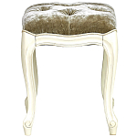 Пуф из массива дерева с велюровой обивкой Lefevre French Seating варинант исполнения - 2 | Loft Concept в Сочи