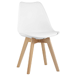 Стул с основой из пластика и мягким сиденьем Arvika White варинант исполнения - 1 | Loft Concept в Сочи