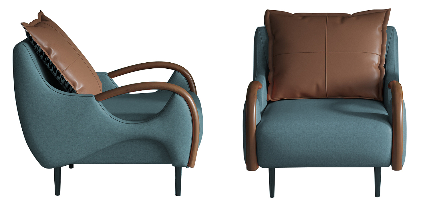 Кресло Oliwier Blue Armchair Кресло Oliwier Blue Armchair - Loft-Concept в Сочи