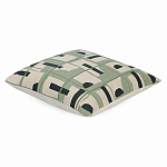 Подушка декоративная зеленого цвета с геометрическим рисунком Divine Abstractions варинант исполнения - 1 | Loft Concept в Сочи